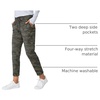 G Gradual Women’s Pants with Deep Pockets 7/8 Stretch Ankle Sweatpants | Golf, Athletic, Travel, Lounge, Business Casual, Butter Soft, 4-way Stretch, Wash and Dry Well, Flattering, Lightweight(Green Camo)