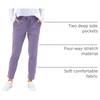 G Gradual Women’s Pants with Deep Pockets 7/8 Stretch Ankle Sweatpants | Golf, Athletic, Travel, Lounge, Business Casual, Butter Soft, 4-way Stretch, Wash and Dry Well, Flattering, Lightweight(Purple)