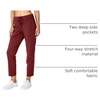 G Gradual Women’s Pants with Deep Pockets 7/8 Stretch Ankle Sweatpants | Golf, Athletic, Travel, Lounge, Business Casual, Butter Soft, 4-way Stretch, Wash and Dry Well, Flattering, Lightweight(Savannah)