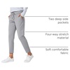 G Gradual Women’s Pants with Deep Pockets 7/8 Stretch Ankle Sweatpants | Golf, Athletic, Travel, Lounge, Business Casual, Butter Soft, 4-way Stretch, Wash and Dry Well, Flattering, Lightweight(Light Grey)