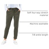 G Gradual Women’s Pants with Deep Pockets 7/8 Stretch Ankle Sweatpants | Golf, Athletic, Travel, Lounge, Business Casual, Butter Soft, 4-way Stretch, Wash and Dry Well, Flattering, Lightweight(Olive Green)