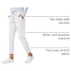 G Gradual Women’s Pants with Deep Pockets 7/8 Stretch Ankle Sweatpants | Golf, Athletic, Travel, Lounge, Business Casual, Butter Soft, 4-way Stretch, Wash and Dry Well, Flattering, Lightweight(White)