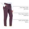 G Gradual Women’s Pants with Deep Pockets 7/8 Stretch Ankle Sweatpants | Golf, Athletic, Travel, Lounge, Business Casual, Butter Soft, 4-way Stretch, Wash and Dry Well, Flattering, Lightweight(Wine Red)