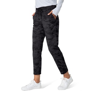 G Gradual Women’s Pants with Deep Pockets 7/8 Stretch Ankle Sweatpants | Golf, Athletic, Travel, Lounge, Business Casual, Butter Soft, 4-way Stretch, Wash and Dry Well, Flattering, Lightweight(Black Camo)