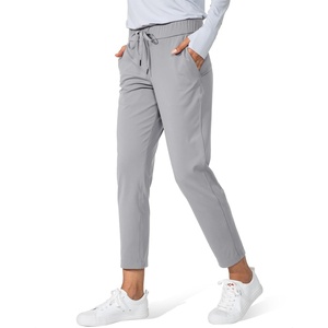 G Gradual Women’s Pants with Deep Pockets 7/8 Stretch Ankle Sweatpants | Golf, Athletic, Travel, Lounge, Business Casual, Butter Soft, 4-way Stretch, Wash and Dry Well, Flattering, Lightweight(Light Grey)