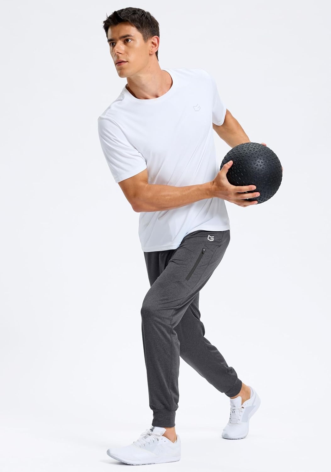 image:imageG Gradual Mens Joggers with 4 Pockets Athletic Workout Sweatpants for MenDark Grey Heather