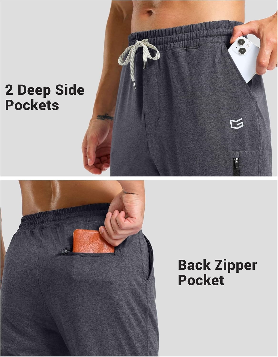 image:imageG Gradual Mens Joggers with 4 Pockets Athletic Workout Sweatpants for MenDark Grey Heather