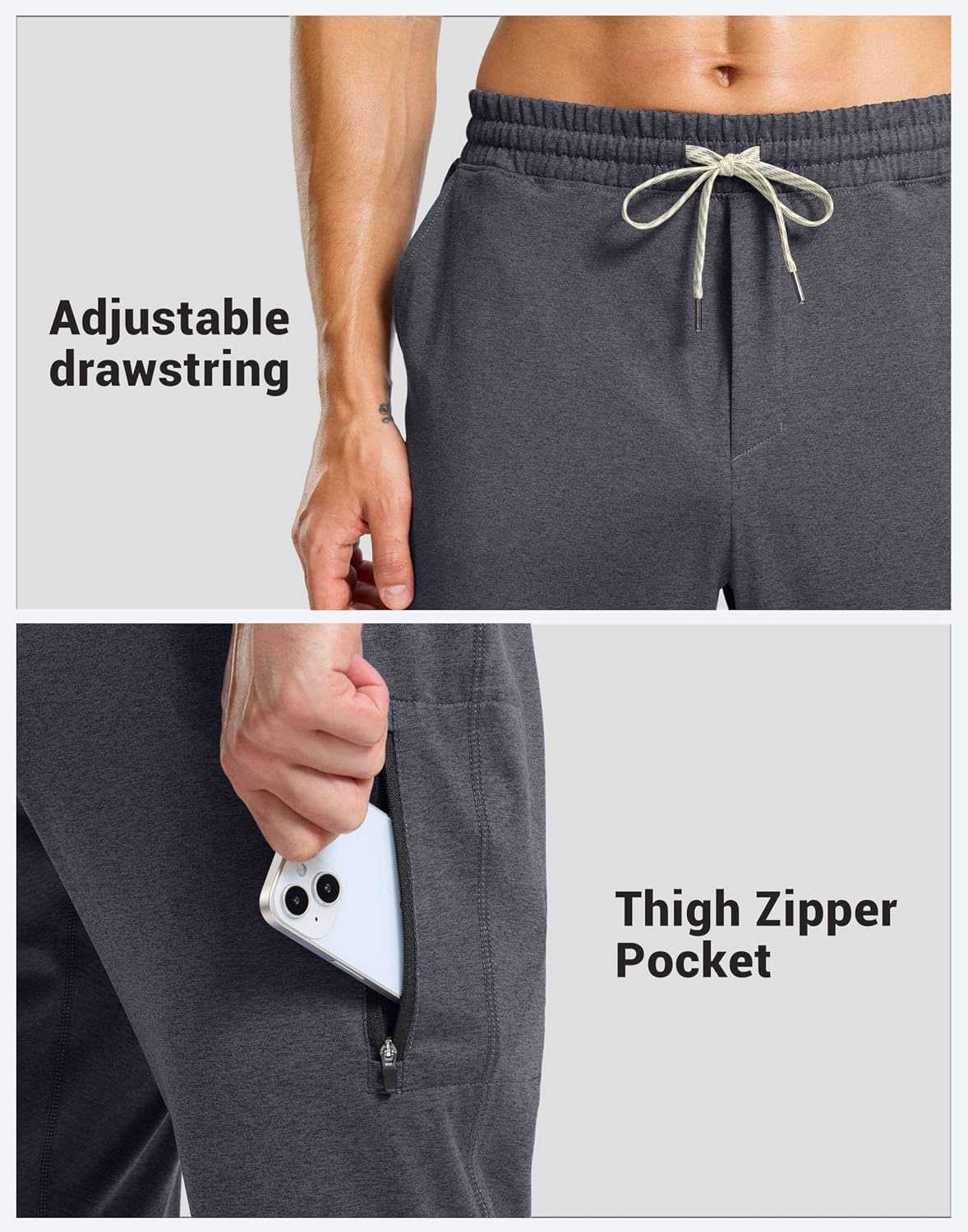 image:imageG Gradual Mens Joggers with 4 Pockets Athletic Workout Sweatpants for MenDark Grey Heather