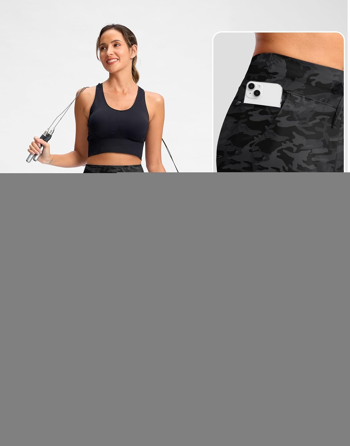 image:imageG Gradual Womens 5 Athletic Running Shorts with Zip Pockets Stretchy Quick Dry High Waisted for Workout Gym HikingBlack Camo