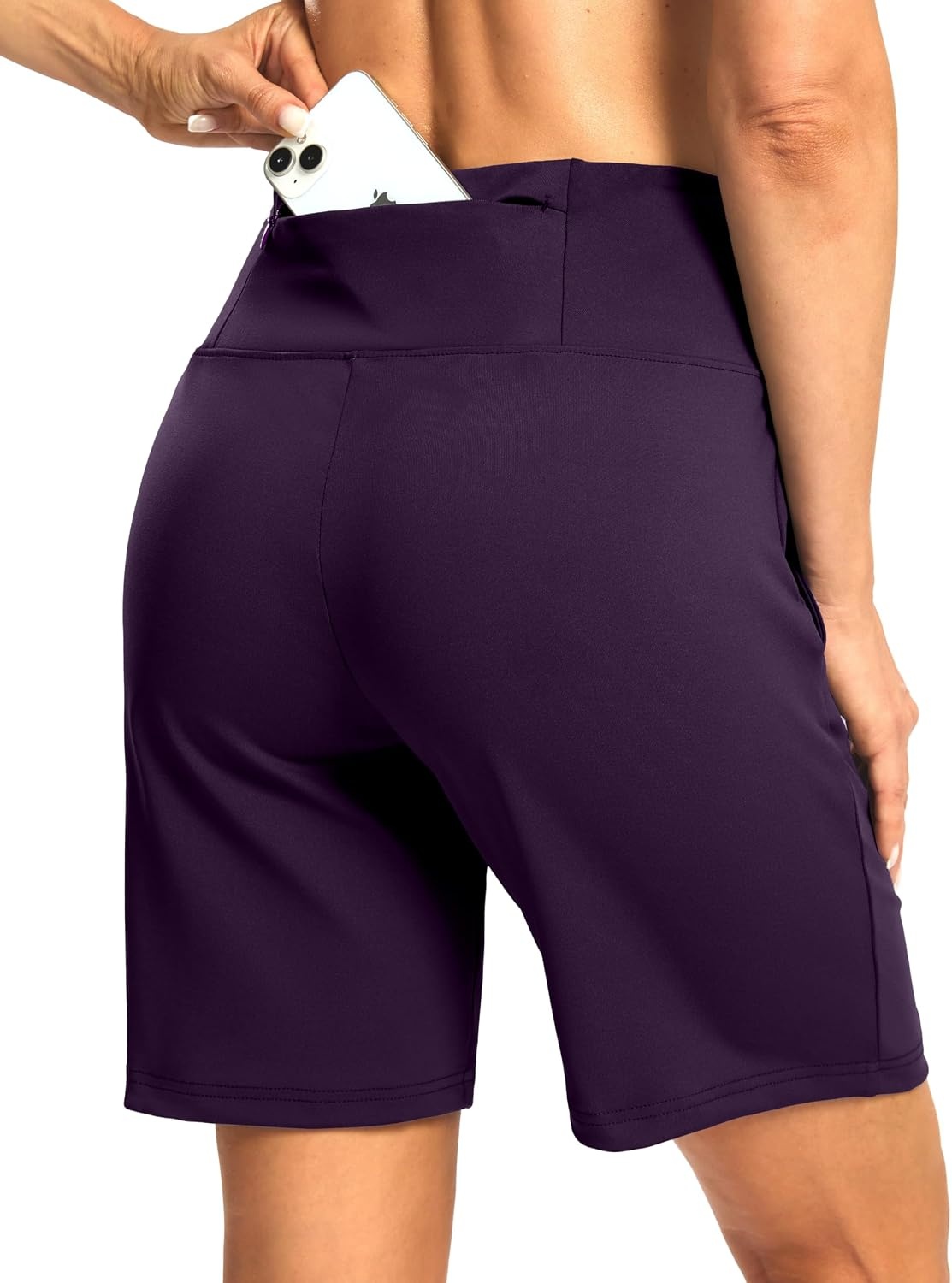image:imageG Gradual Womens Athletic Shorts 7 Inch with Zipper PocketPurple