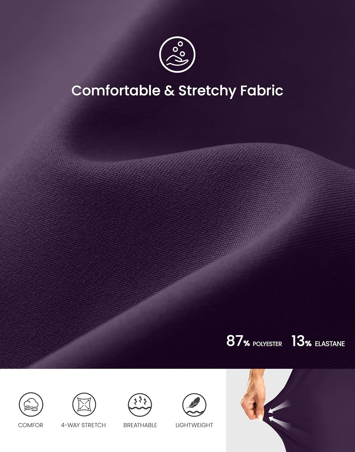 image:imageG Gradual Womens Athletic Shorts 7 Inch with Zipper PocketPurple
