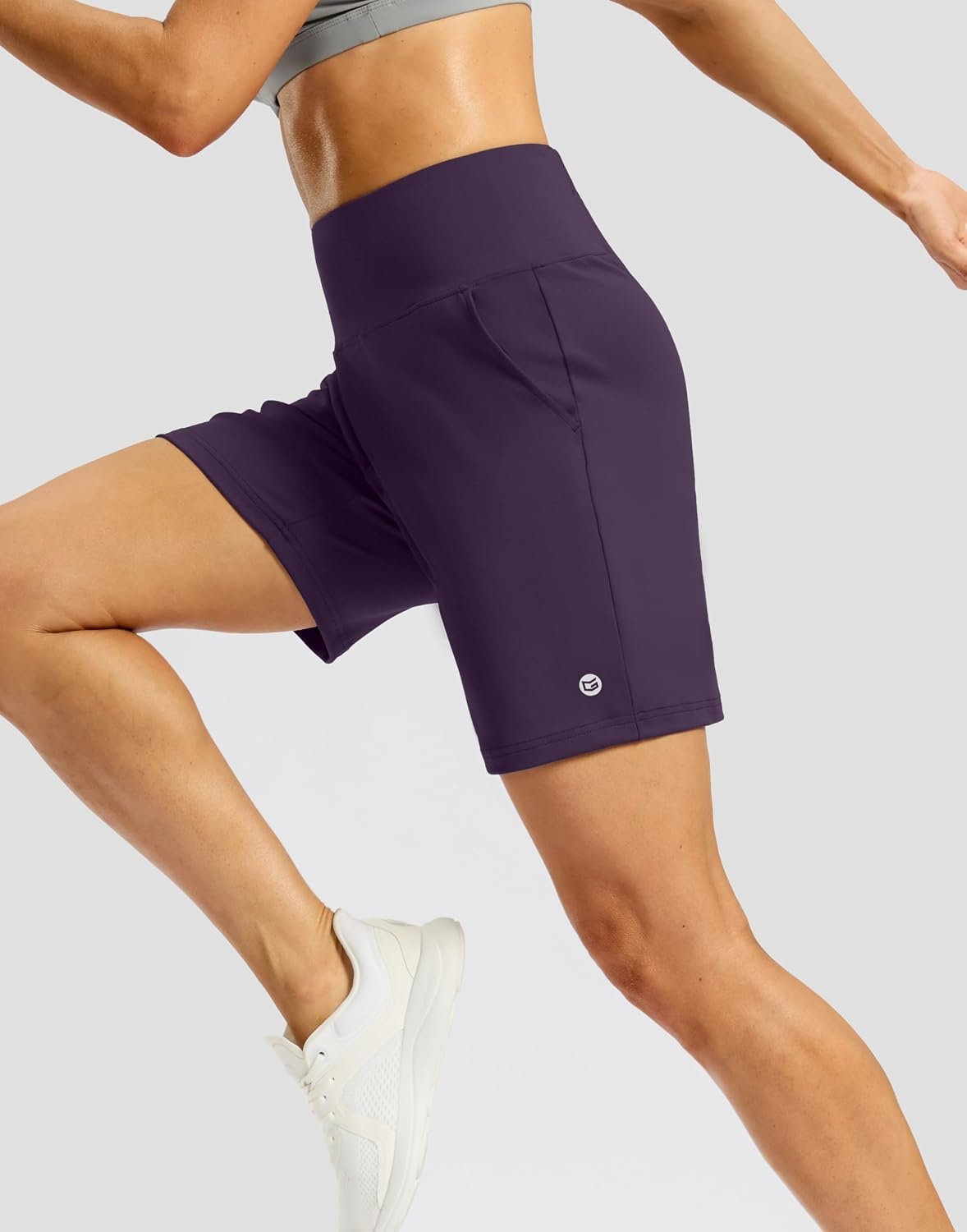 image:imageG Gradual Womens Athletic Shorts 7 Inch with Zipper PocketPurple