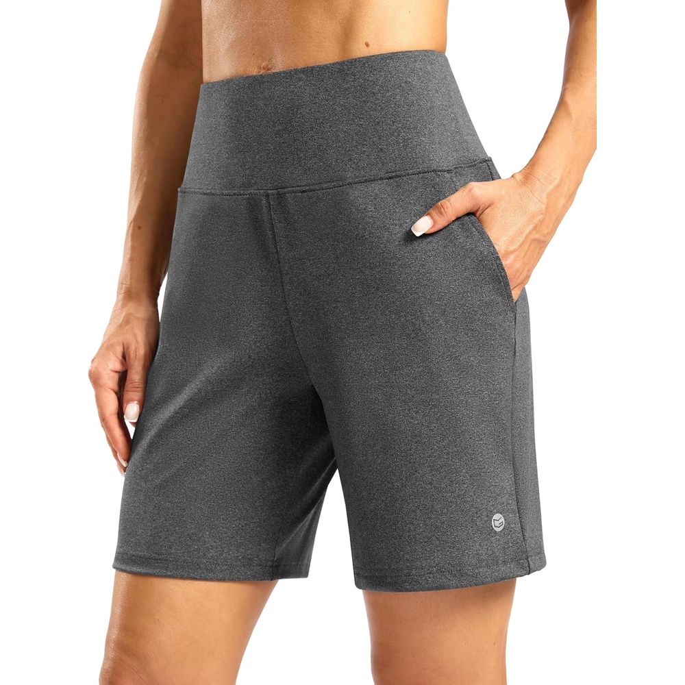 image:imageG Gradual Womens Athletic Shorts 7 Inch with Zipper PocketCharcoal