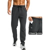 G Gradual Men’s Fleece Lined Winter Pants with 3 Zipper Pockets(Dark Grey)
