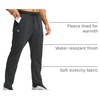 G Gradual Men’s Fleece Lined Winter Pants with 3 Zipper Pockets(Dark Grey)