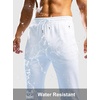 G Gradual Men’s Fleece Lined Winter Pants with 3 Zipper Pockets(White)