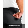 G Gradual Men’s Golf Shorts with 4 Pockets 11 Inch Inseam Casual Shorts(Black)