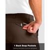 G Gradual Men’s Golf Shorts with 4 Pockets 11 Inch Inseam Casual Shorts(T-dark Brown)