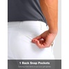G Gradual Men’s Golf Shorts with 4 Pockets 11 Inch Inseam Casual Shorts(White)