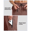 G Gradual Men’s Joggers with 4 Pockets Athletic Workout Sweatpants for Men(Brick Heather)