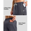 G Gradual Men’s Joggers with 4 Pockets Athletic Workout Sweatpants for Men(Dark Grey Heather)