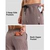 G Gradual Men’s Joggers with 4 Pockets Athletic Workout Sweatpants for Men(Dark Pink Heather)