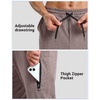 G Gradual Men’s Joggers with 4 Pockets Athletic Workout Sweatpants for Men(Dark Pink Heather)