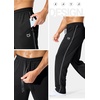 G Gradual Mens Sweatpants Lightweight Mesh Athlertic Workout Pants with Zipper Pockets (Black, 3XL)