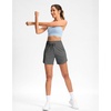 G Gradual Women’s 5″ Athletic Running Shorts with Zip Pockets Stretchy Quick Dry High Waisted for Workout Gym Hiking(Charcoal)