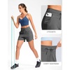 G Gradual Women’s 5″ Athletic Running Shorts with Zip Pockets Stretchy Quick Dry High Waisted for Workout Gym Hiking(Charcoal)