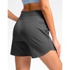 G Gradual Women’s 5″ Athletic Running Shorts with Zip Pockets Stretchy Quick Dry High Waisted for Workout Gym Hiking(Charcoal)