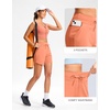G Gradual Women’s 5″ Athletic Running Shorts with Zip Pockets Stretchy Quick Dry High Waisted for Workout Gym Hiking(Coral)