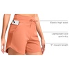 G Gradual Women’s 5″ Athletic Running Shorts with Zip Pockets Stretchy Quick Dry High Waisted for Workout Gym Hiking(Coral)