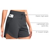 G Gradual Women’s 5″ Athletic Running Shorts with Zip Pockets Stretchy Quick Dry High Waisted for Workout Gym Hiking(Dark Grey)