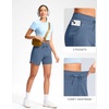 G Gradual Women’s 5″ Athletic Running Shorts with Zip Pockets Stretchy Quick Dry High Waisted for Workout Gym Hiking(Haze Blue)