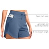 G Gradual Women’s 5″ Athletic Running Shorts with Zip Pockets Stretchy Quick Dry High Waisted for Workout Gym Hiking(Haze Blue)