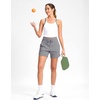 G Gradual Women’s 5″ Athletic Running Shorts with Zip Pockets Stretchy Quick Dry High Waisted for Workout Gym Hiking(Light Grey)