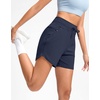 G Gradual Women’s 5″ Athletic Running Shorts with Zip Pockets Stretchy Quick Dry High Waisted for Workout Gym Hiking(Navy)