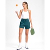 G Gradual Women’s 5″ Athletic Running Shorts with Zip Pockets Stretchy Quick Dry High Waisted for Workout Gym Hiking(Peacock Green)
