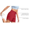 G Gradual Women’s 5″ Athletic Running Shorts with Zip Pockets Stretchy Quick Dry High Waisted for Workout Gym Hiking(Red)