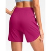 G Gradual Women’s 5″ Athletic Running Shorts with Zip Pockets Stretchy Quick Dry High Waisted for Workout Gym Hiking(Rose)