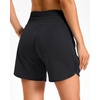 G Gradual Women’s 5″/7″ Athletic Gym Running Shorts with Zipper Pockets(Black)