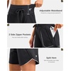 G Gradual Women’s 5″/7″ Athletic Gym Running Shorts with Zipper Pockets(Black)