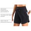 G Gradual Women’s 5″/7″ Athletic Gym Running Shorts with Zipper Pockets(Black)