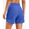 G Gradual Women’s 5″/7″ Athletic Gym Running Shorts with Zipper Pockets(Blue)