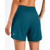 G Gradual Women’s 5″/7″ Athletic Gym Running Shorts with Zipper Pockets(Borealis Green)