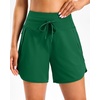 G Gradual Women’s 5″/7″ Athletic Gym Running Shorts with Zipper Pockets(Green)