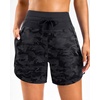G Gradual Women’s 5″/7″ Athletic Gym Running Shorts with Zipper Pockets(Grey Camo)