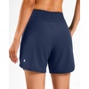 G Gradual Women’s 5″/7″ Athletic Gym Running Shorts with Zipper Pockets(Navy)