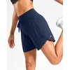 G Gradual Women’s 5″/7″ Athletic Gym Running Shorts with Zipper Pockets(Navy)
